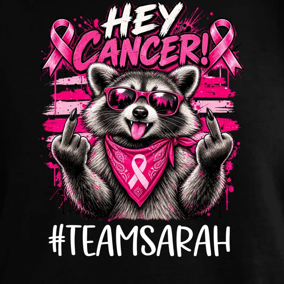 Hey Cancer Custom Breast Cancer Awareness Custom Name Comfort Colors Unisex T-Shirt - Front - Close-up