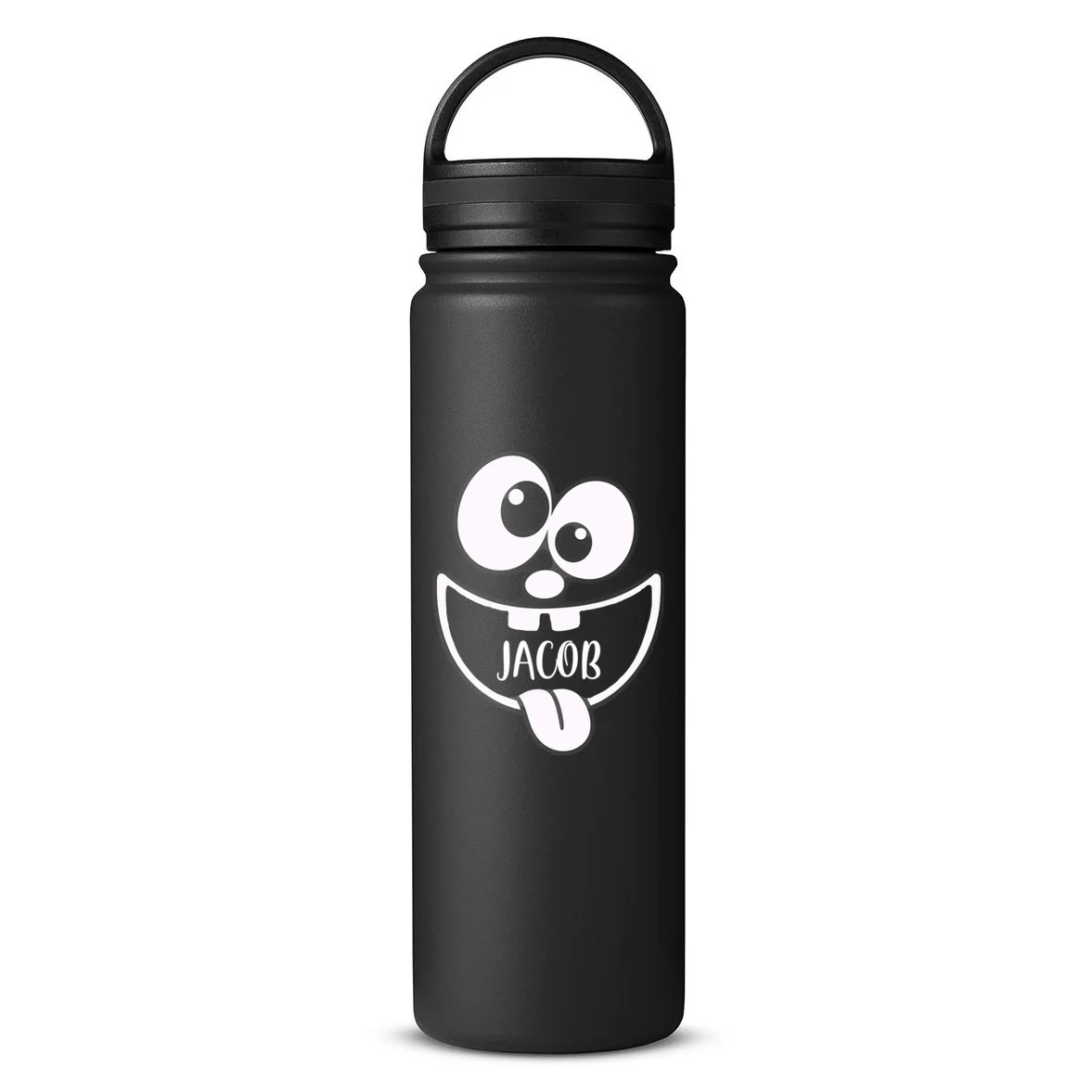 Halloween Monster Name Personalized Custom Gift - Cute Monster Face Custom Design 24oz Water Bottle Front