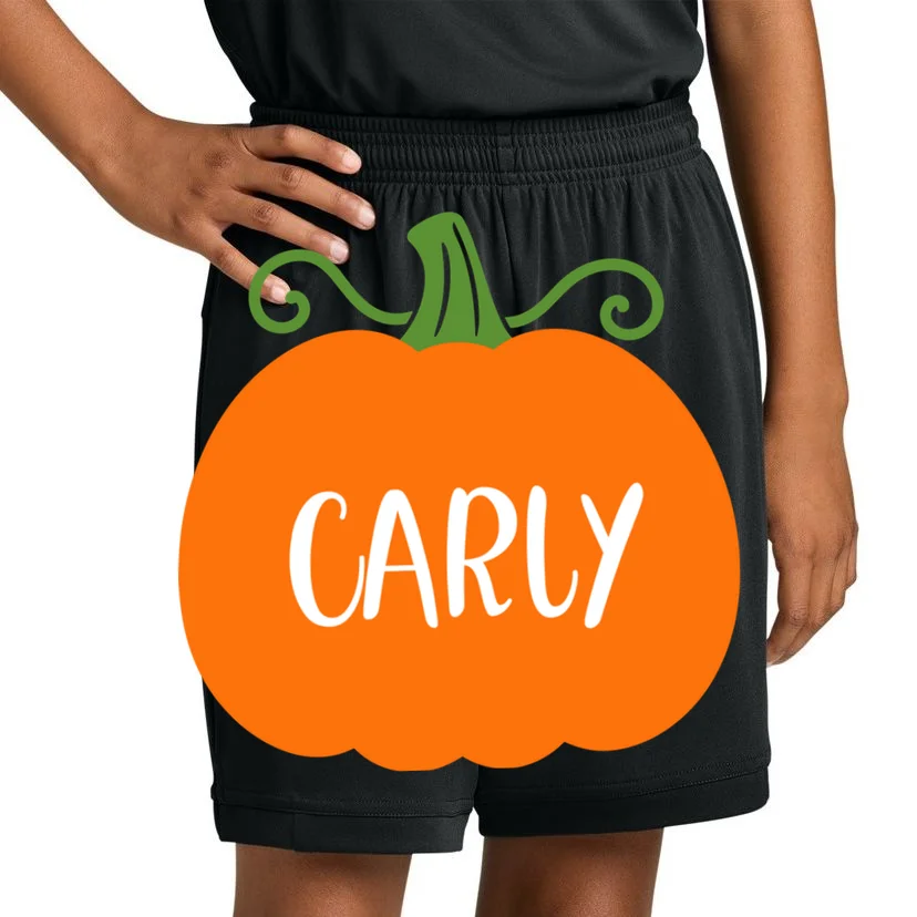 Halloween Pumpkin Custom Design - Personalized Fall Pumpkin Gift Kids Shorts - Front 1