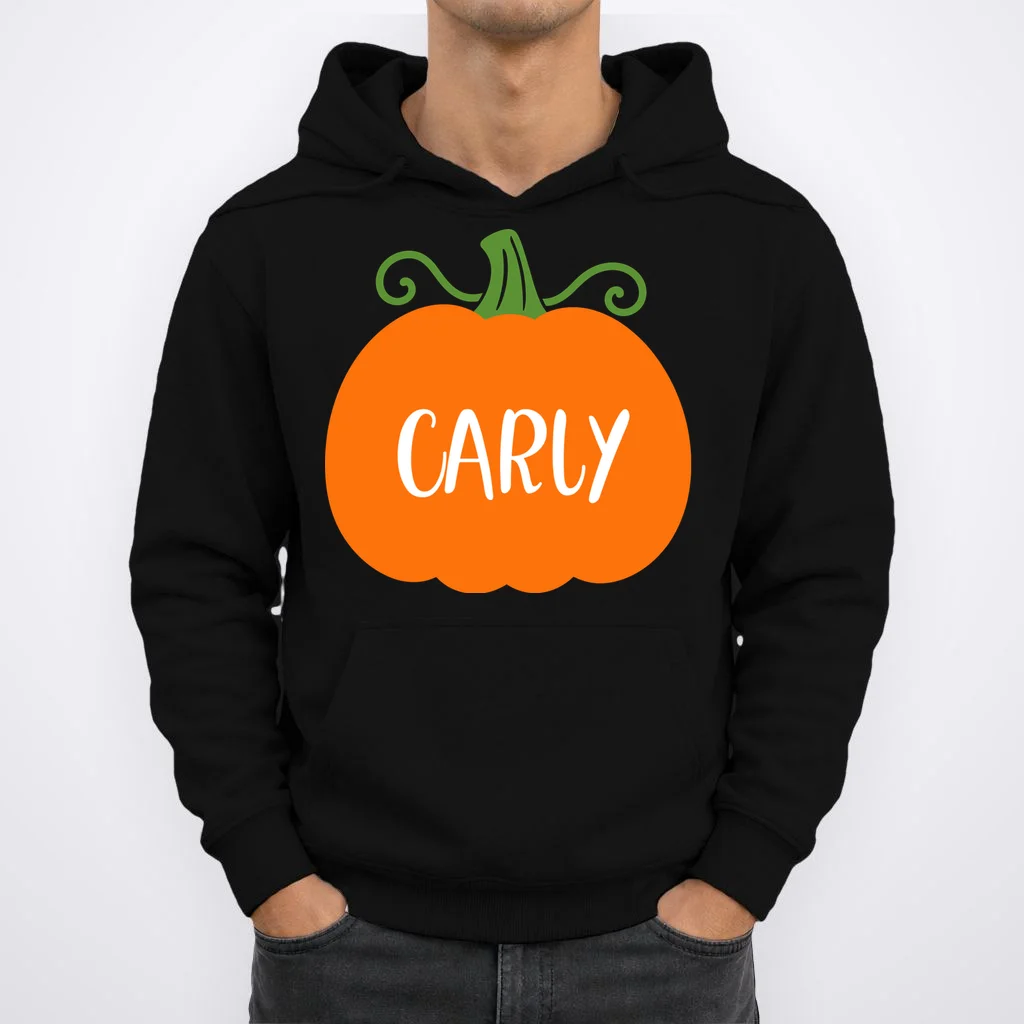 Halloween Pumpkin Custom Design - Personalized Fall Pumpkin Gift Men's Hoodie - Front 1