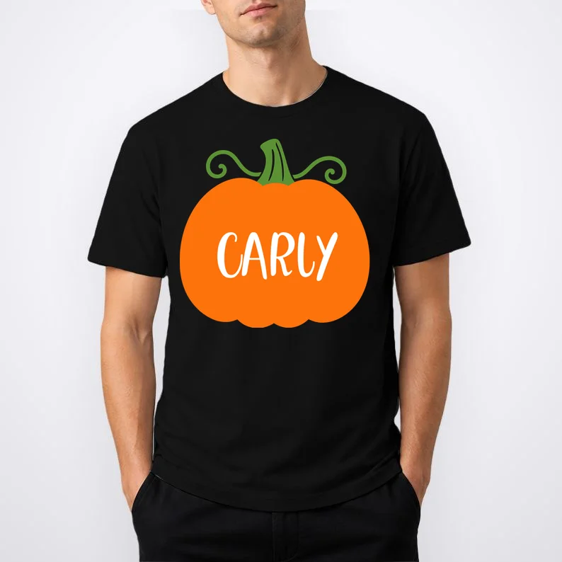 Halloween Pumpkin Custom Design - Personalized Fall Pumpkin Gift Men's T-Shirt - Front 1