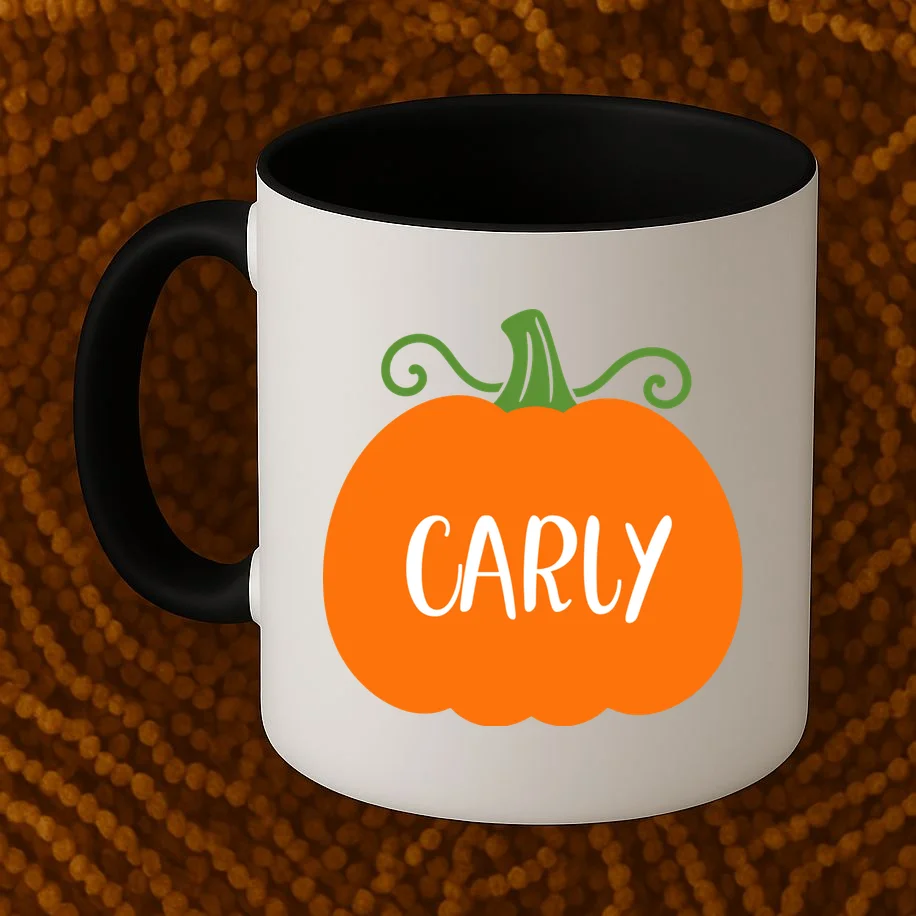 Halloween Pumpkin Custom Design - Personalized Fall Pumpkin Gift Mug - Front 1