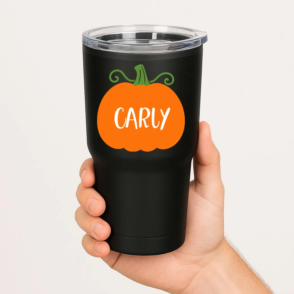 Halloween Pumpkin Custom Design - Personalized Fall Pumpkin Gift 20oz Tumbler - Front 1