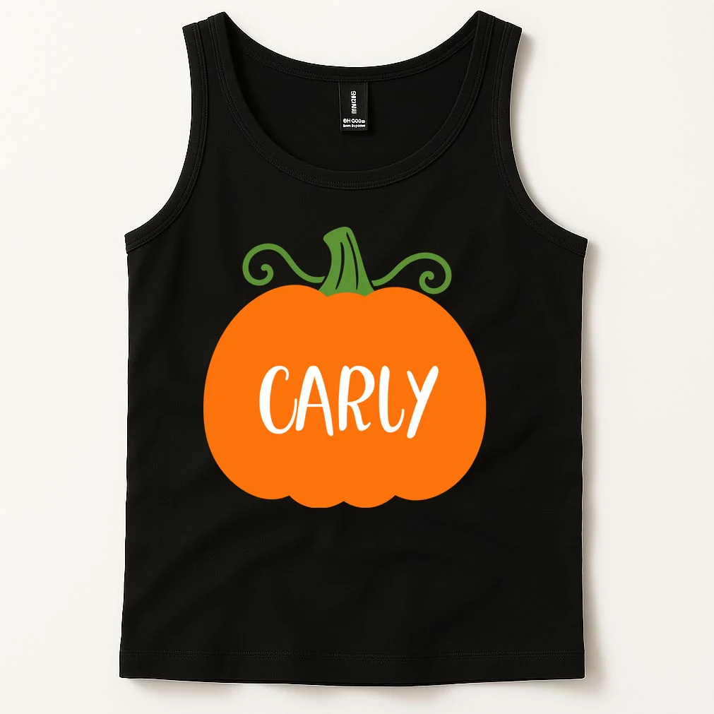 Halloween Pumpkin Custom Design - Personalized Fall Pumpkin Gift Men's Tank Top - Front 1