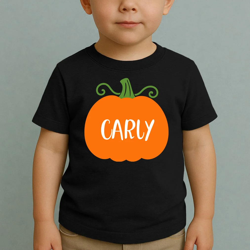 Halloween Pumpkin Custom Design - Personalized Fall Pumpkin Gift Toddler T-Shirt - Front 1