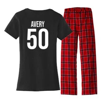 Hope – Pink Ribbon Breast Cancer Awareness Design Women's Flannel Pajama Set - Back - Close-up