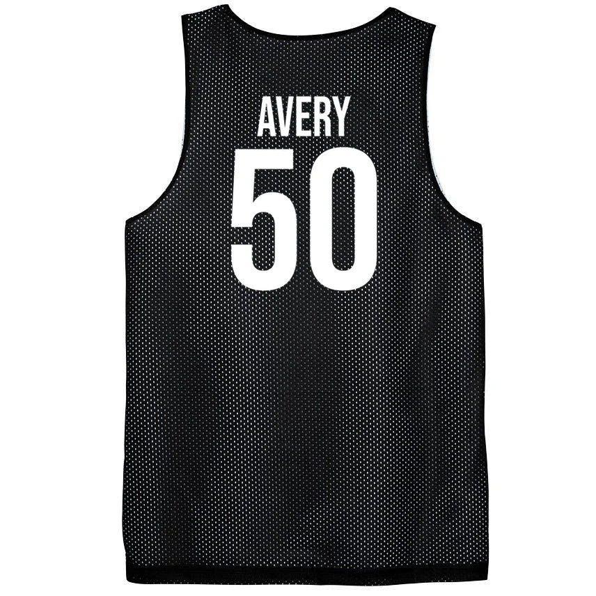 Hope – Pink Ribbon Breast Cancer Awareness Design Men's Basketball Jersey - Back - Close-up