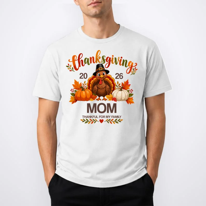 Thanksgiving Personalized Year Custom Gift - Vintage Turkey Family Thanksgiving Design Men's T-Shirt - Front 1