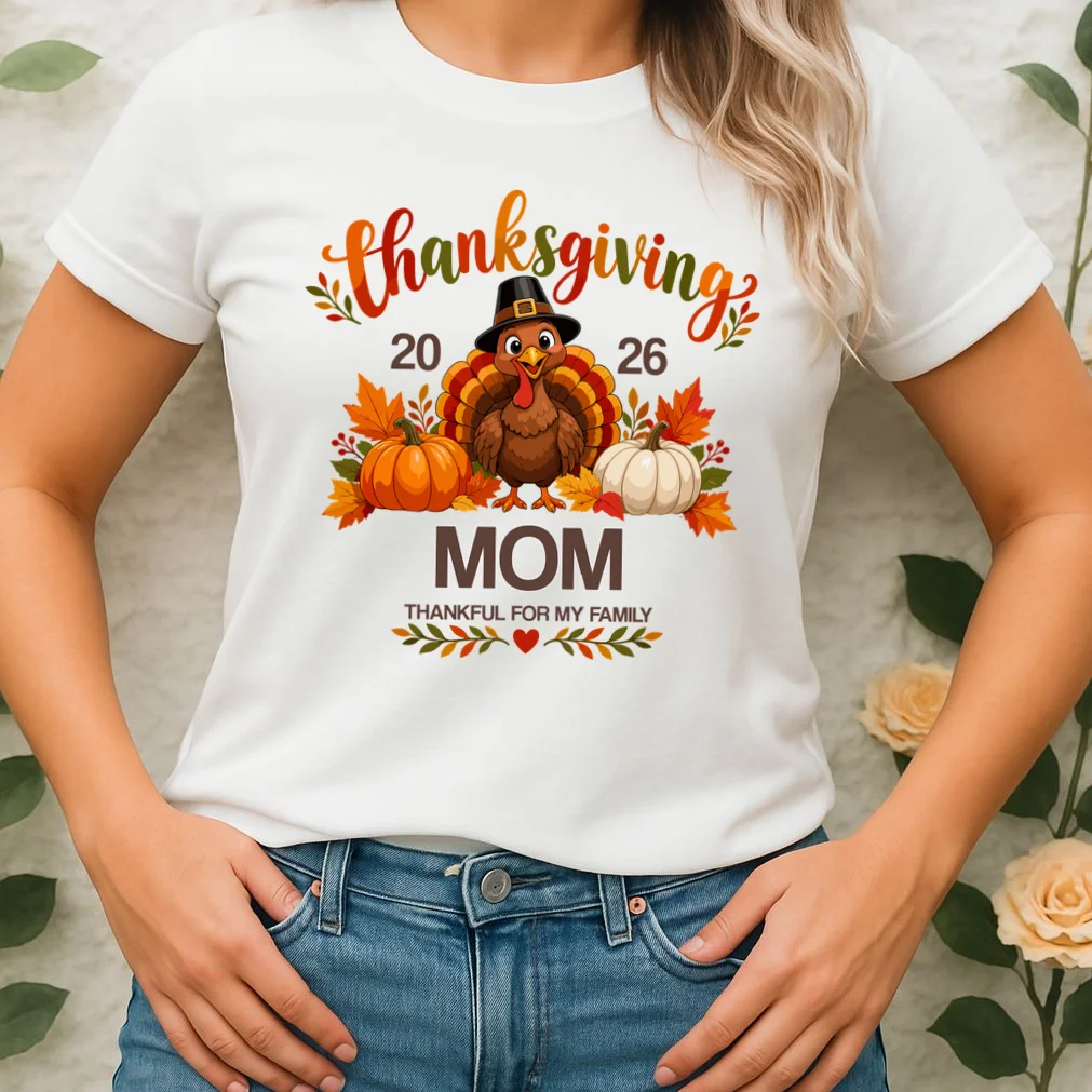 Thanksgiving Personalized Year Custom Gift - Vintage Turkey Family Thanksgiving Design Women's T-Shirt - Front 1