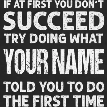 If At First You Don't Succeed Funny Custom Name Personalized Men's Soft Jacket - Front - Close-up