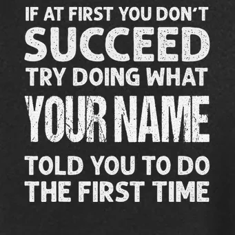 If At First You Don't Succeed Funny Custom Name Personalized Women's Soft Jacket - Front - Close-up
