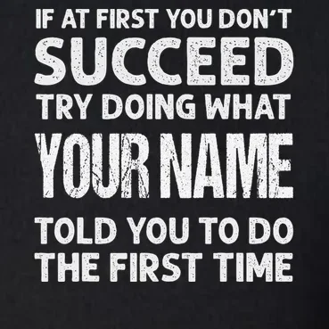 If At First You Don't Succeed Funny Custom Name Personalized Men's Pullover Quarter Zip - Front - Close-up