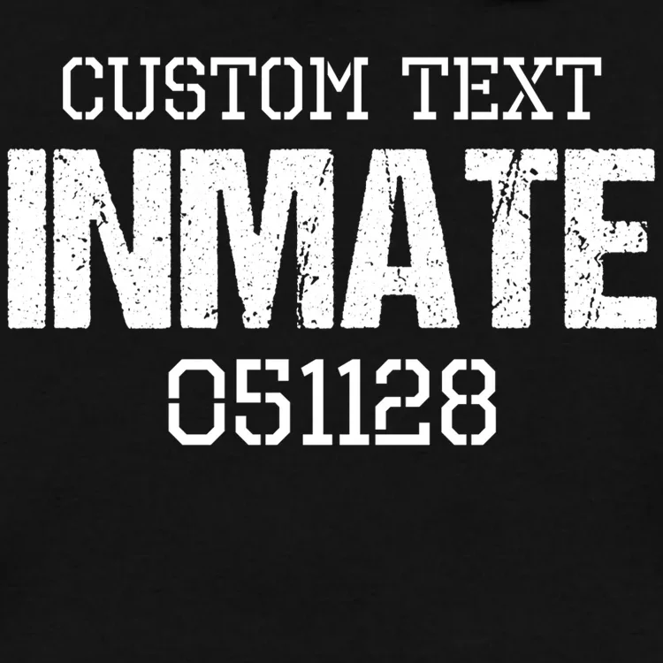Inmate Custom Prisoner Costume Jail Outfit Personalized Men's Hoodie - Front - Close-up
