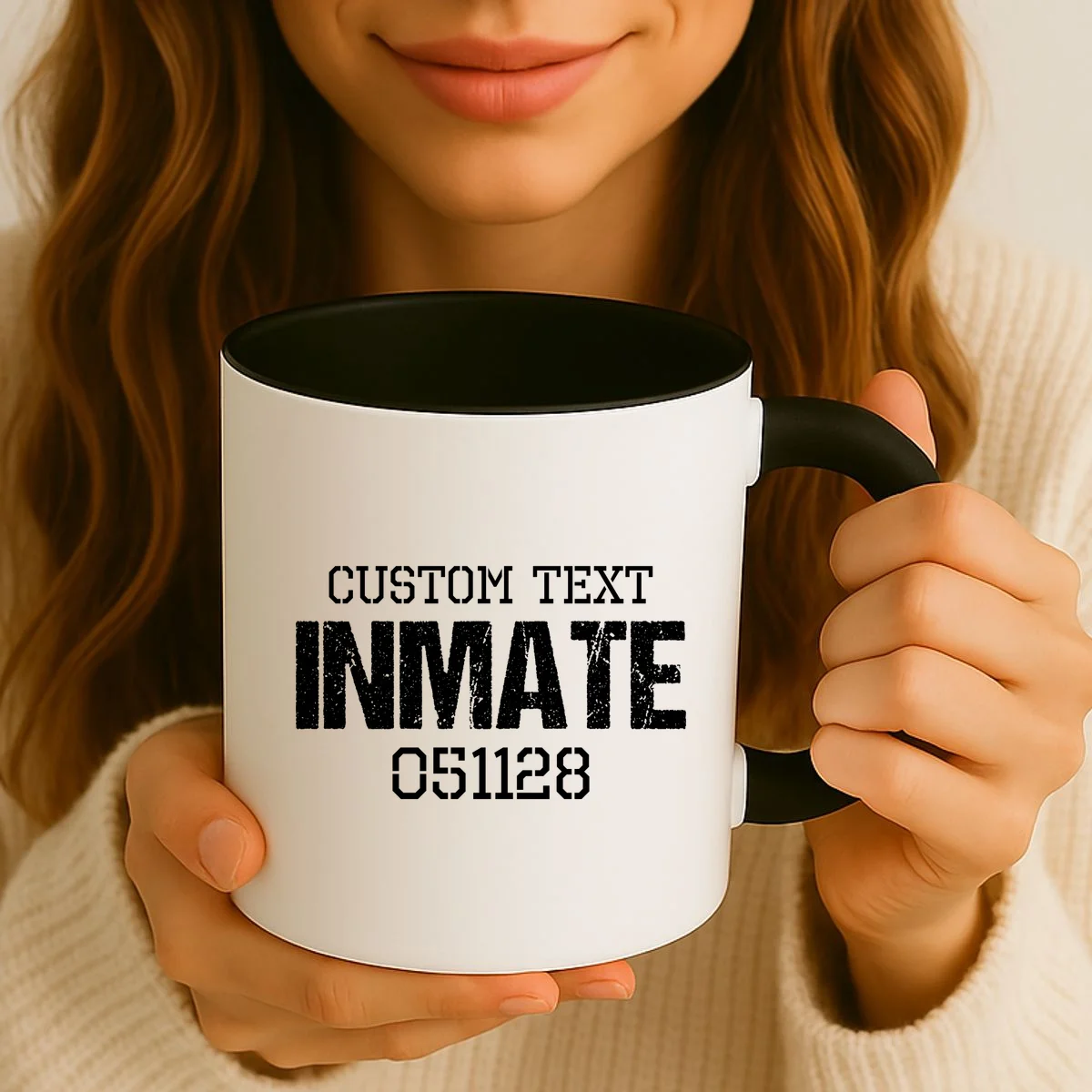 Inmate Custom Prisoner Costume Jail Outfit Personalized Coffee Mug - Front 2