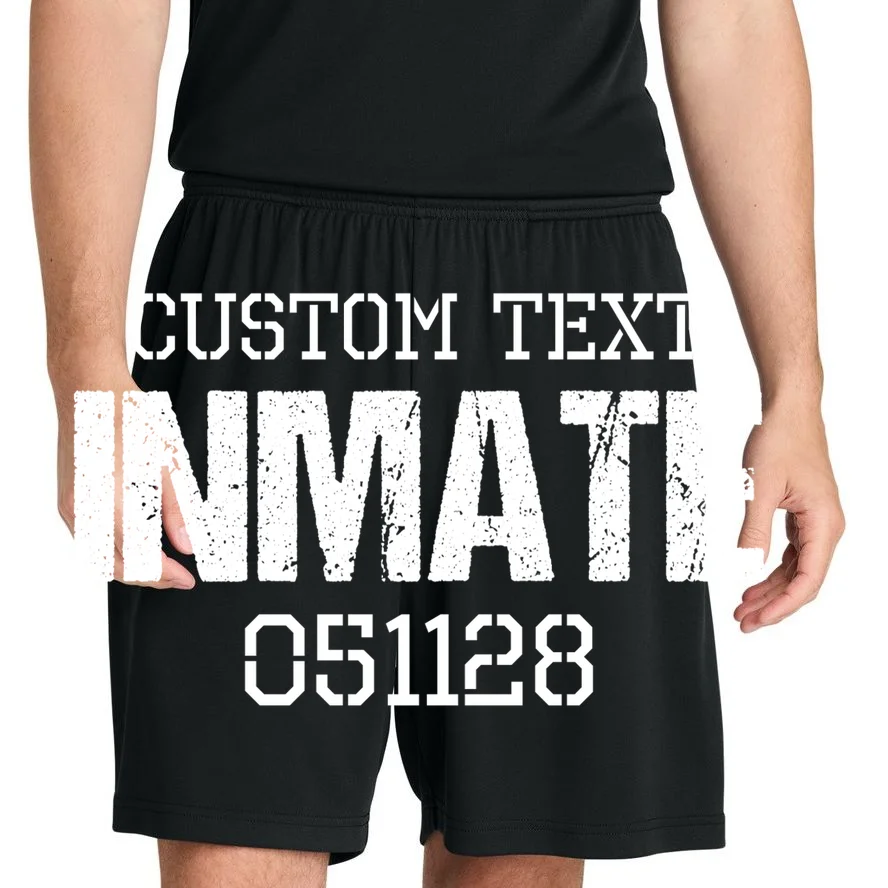 Inmate Custom Prisoner Costume Jail Outfit Personalized Men's Shorts - Front 1