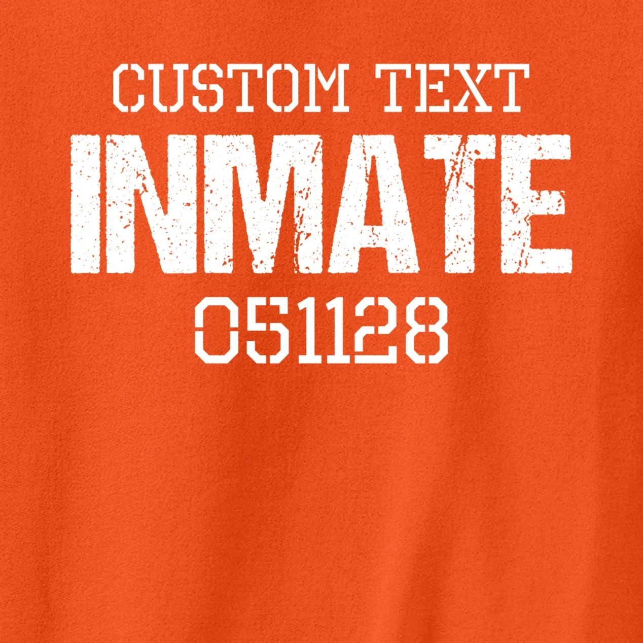 Inmate Custom Prisoner Costume Jail Outfit Personalized Men's Sweatshirt - Front - Close-up