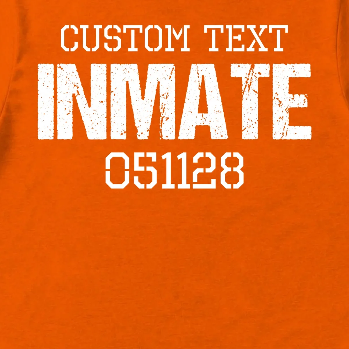 Inmate Custom Prisoner Costume Jail Outfit Personalized Men's T-Shirt - Front - Close-up