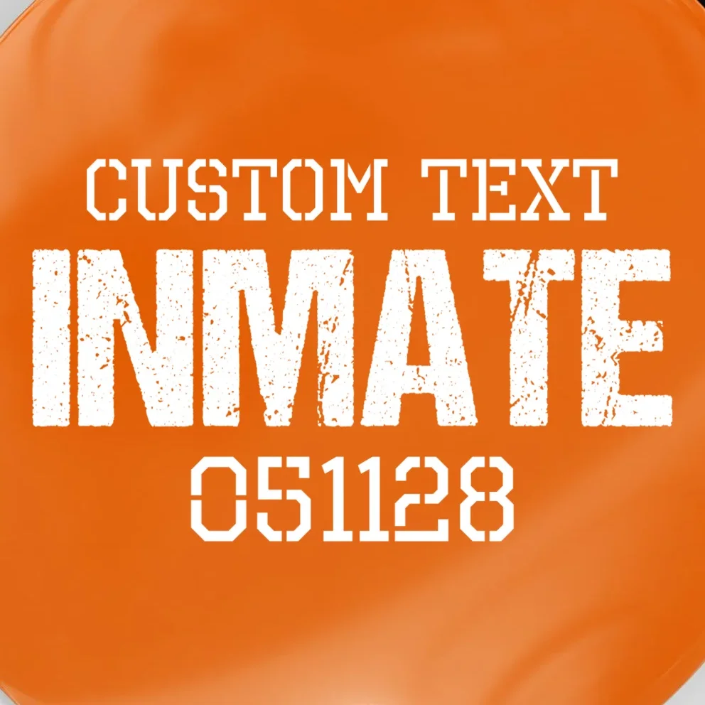 Inmate Custom Prisoner Costume Jail Outfit Personalized Magnet - Front - Close-up