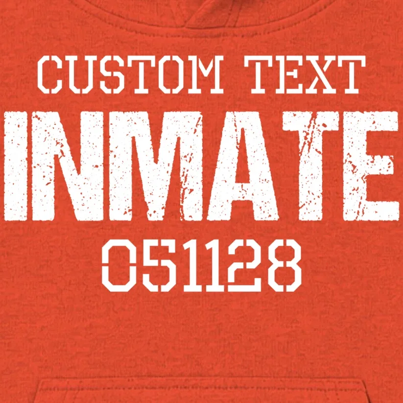 Inmate Custom Prisoner Costume Jail Outfit Personalized Kids Hoodie - Front - Close-up
