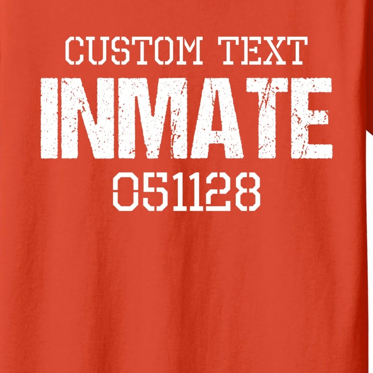 Inmate Custom Prisoner Costume Jail Outfit Personalized Kids T-Shirt - Front - Close-up