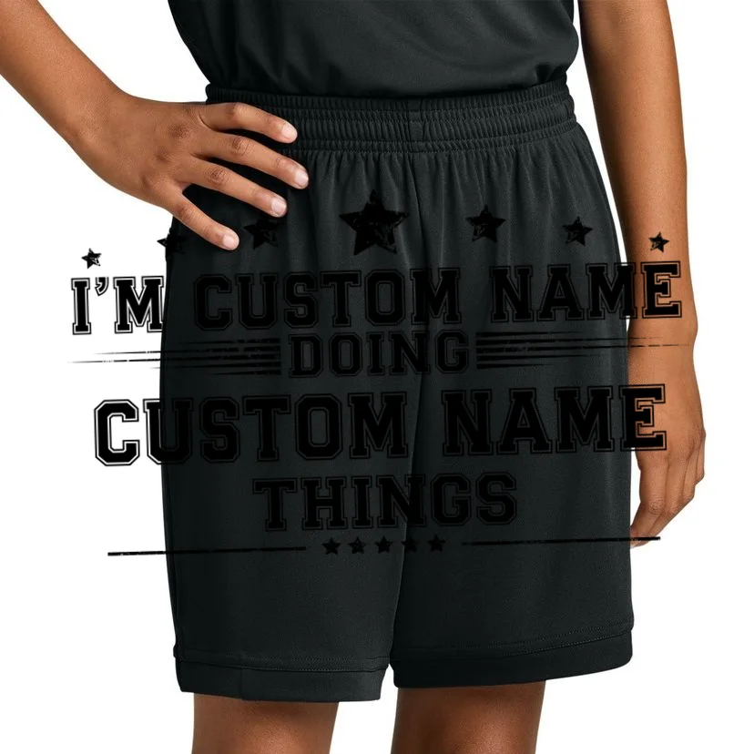 I'm Doing (Custom Name) Things Funny Personalized Gift Kids Shorts - Front 1