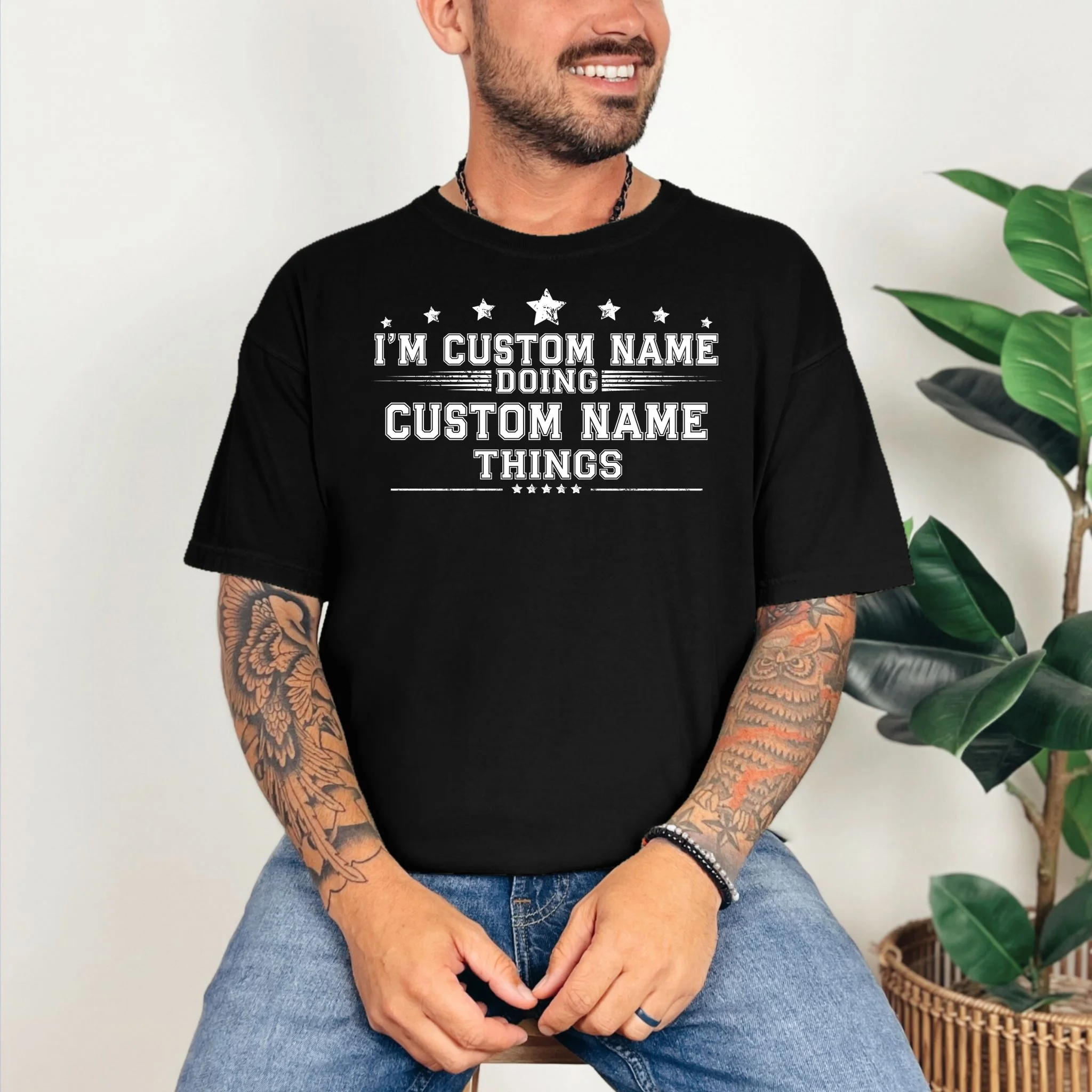 I'm Doing (Custom Name) Things Funny Personalized Gift T-Shirt - Front 2