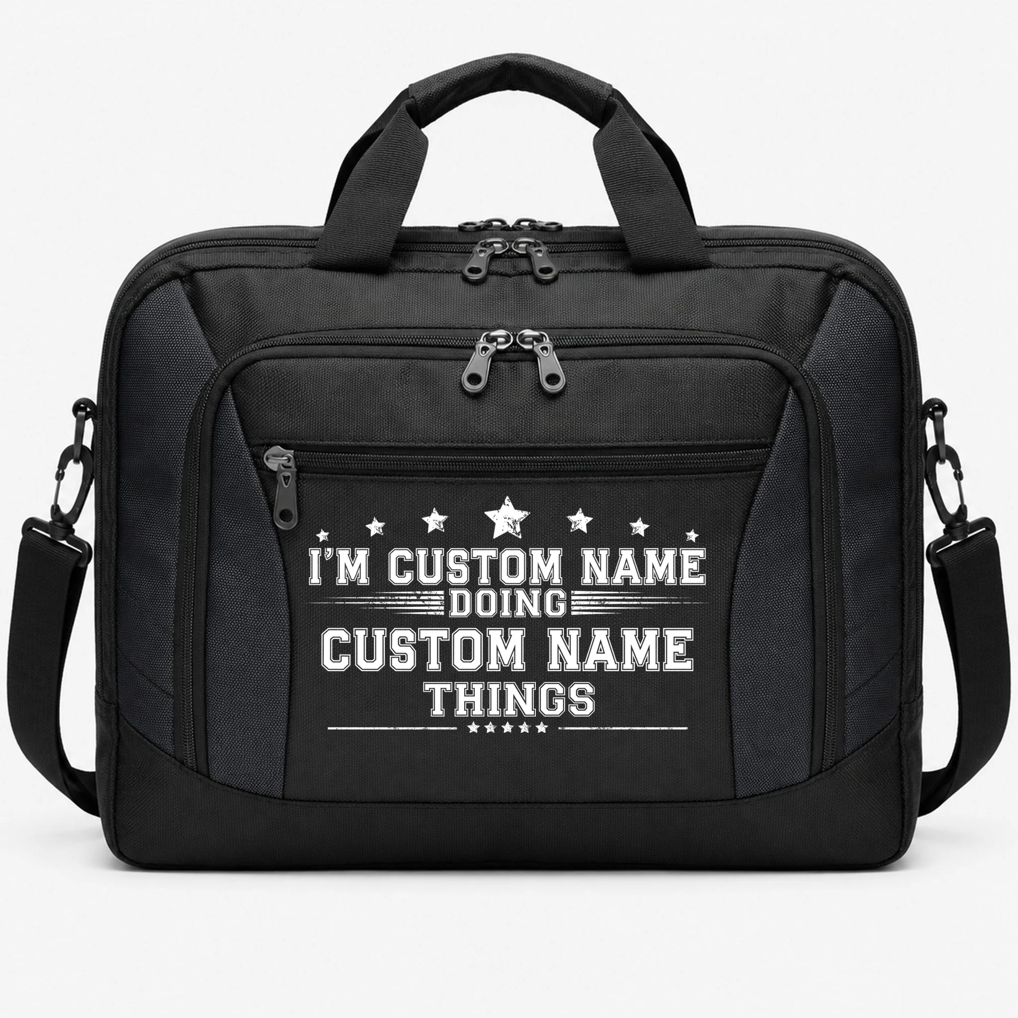 I'm Doing (Custom Name) Things Funny Personalized Gift Briefcase - Front