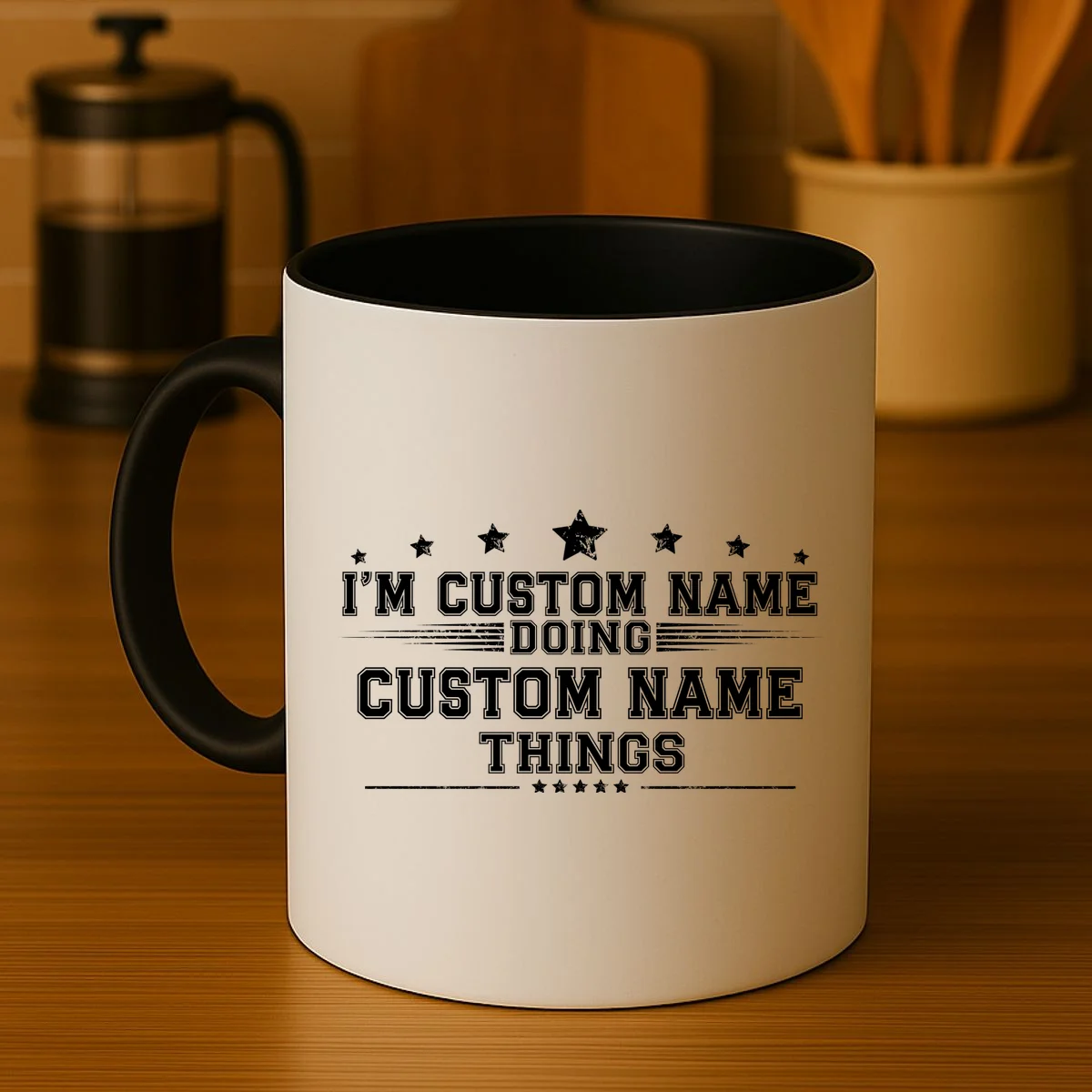 I'm Doing (Custom Name) Things Funny Personalized Gift Coffee Mug - Front 3