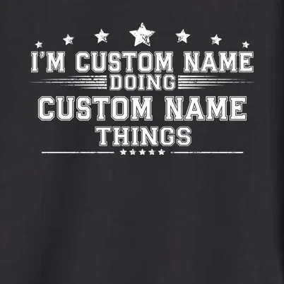 I'm Doing (Custom Name) Things Funny Personalized Gift Men's Button Up - Front - Close-up