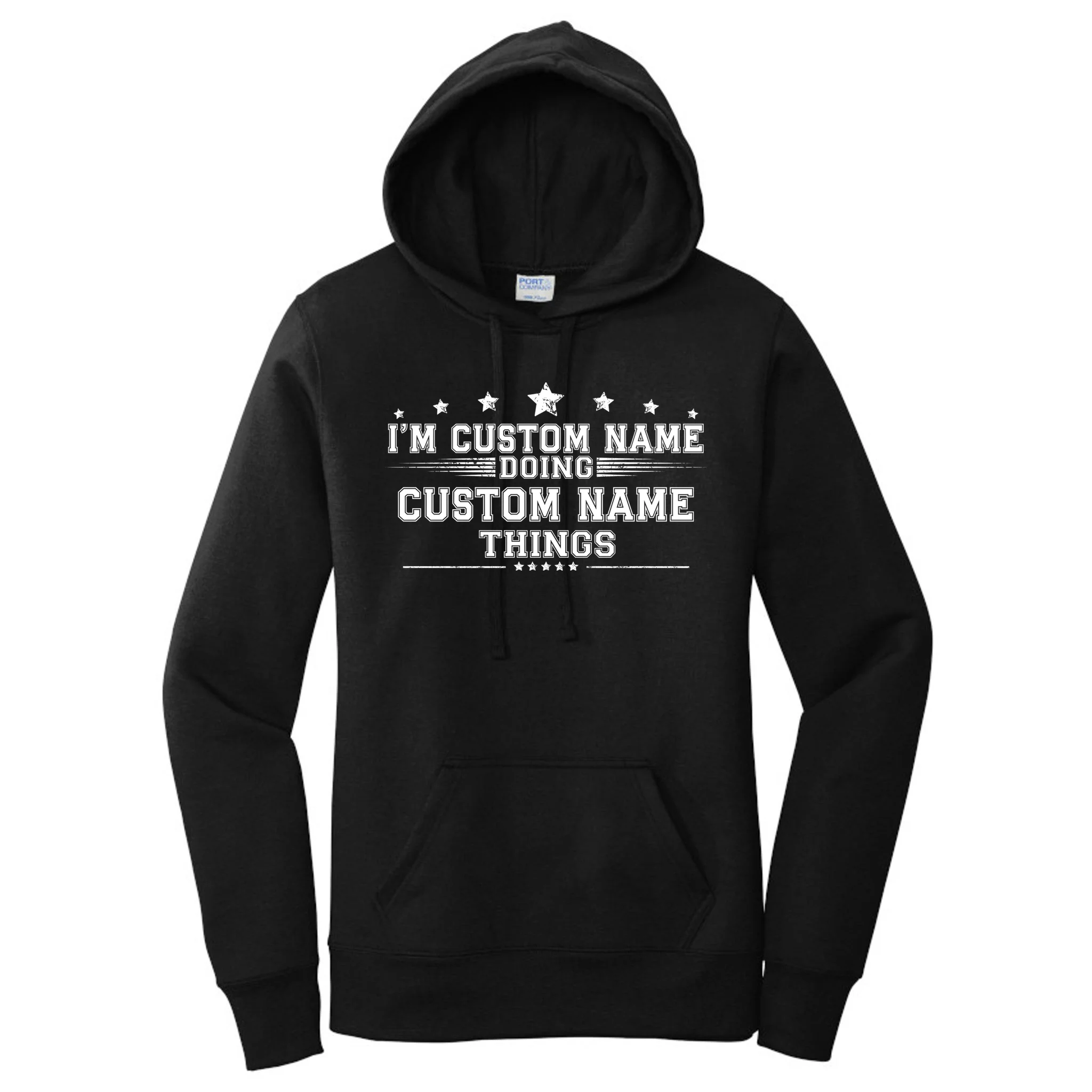 I'm Doing (Custom Name) Things Funny Personalized Gift Women's Pullover Hoodie - Front