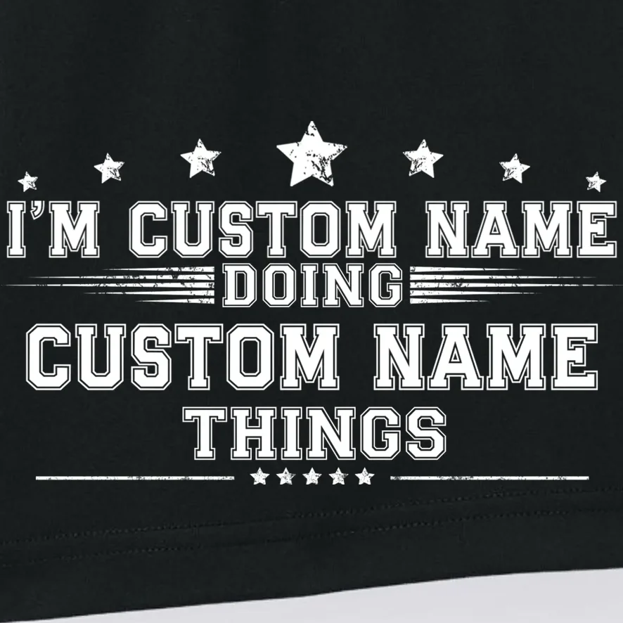 I'm Doing (Custom Name) Things Funny Personalized Gift Men's Shorts - Front - Close-up