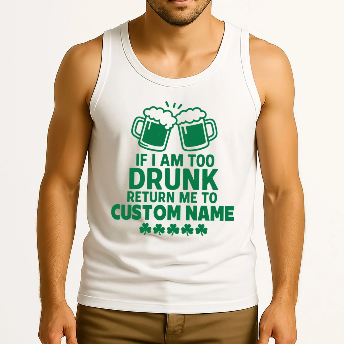 If I Am Too Drunk Return Me To Custom Name St Patricks Day Personalized Tank Top - Front 2