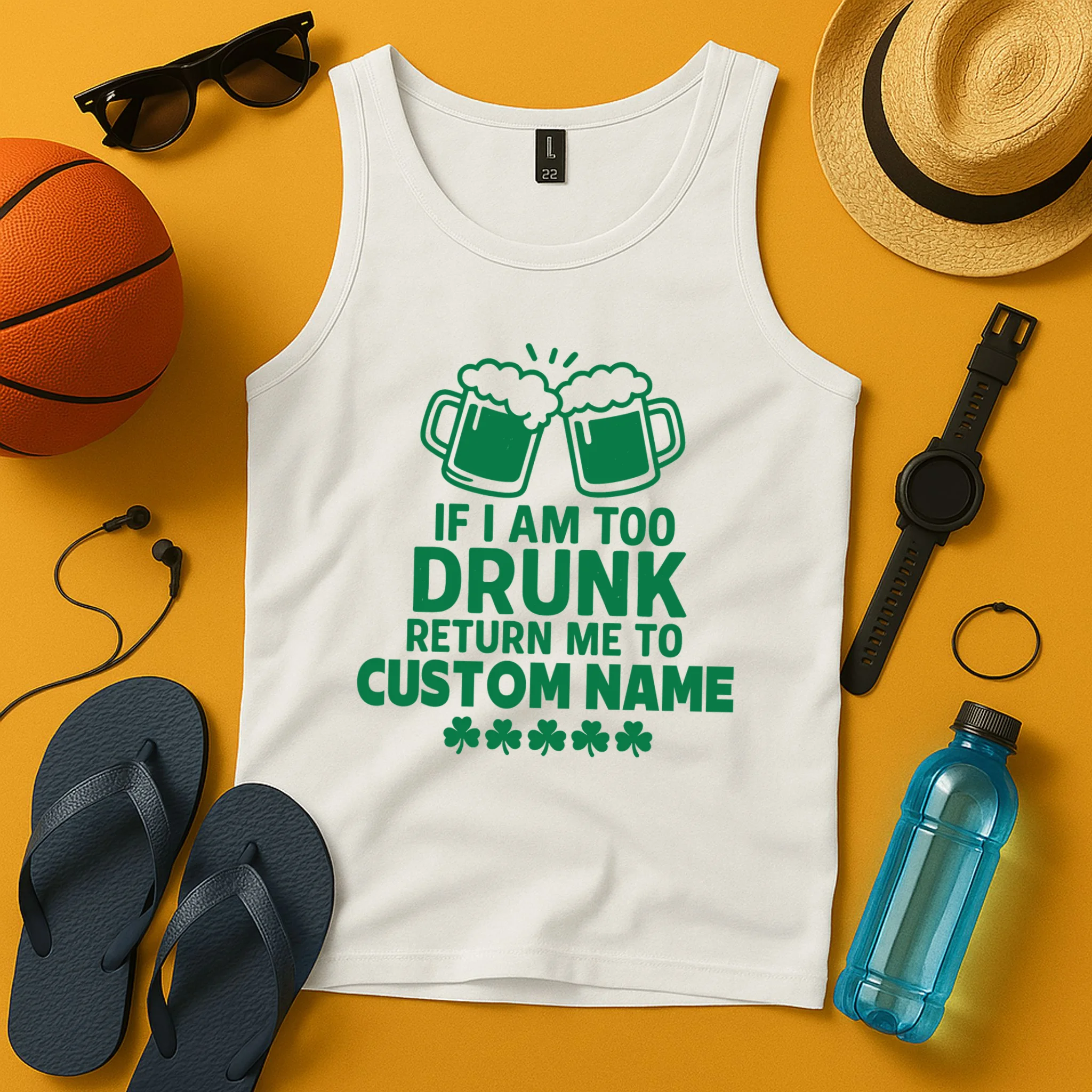 If I Am Too Drunk Return Me To Custom Name St Patricks Day Personalized Men's Tank Top - Front 3