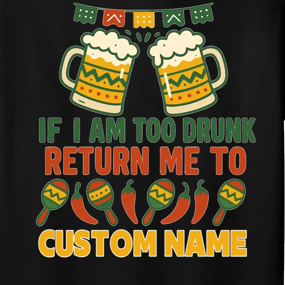 If I Am Too Drunk Return Me To Funny Cinco De Mayo Men's Pajamas - Front - Close-up