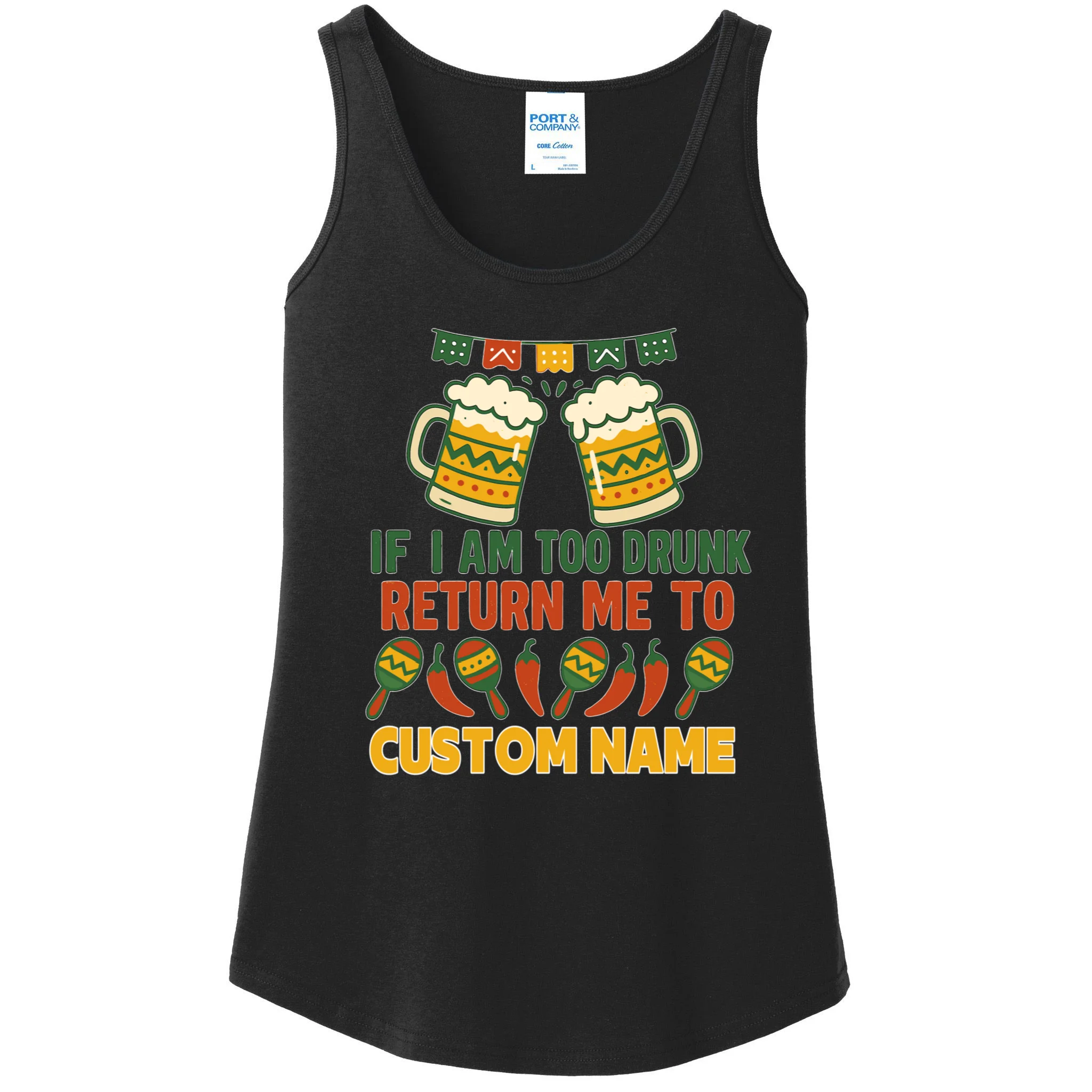 If I Am Too Drunk Return Me To Funny Cinco De Mayo Women's Tank Top - Front