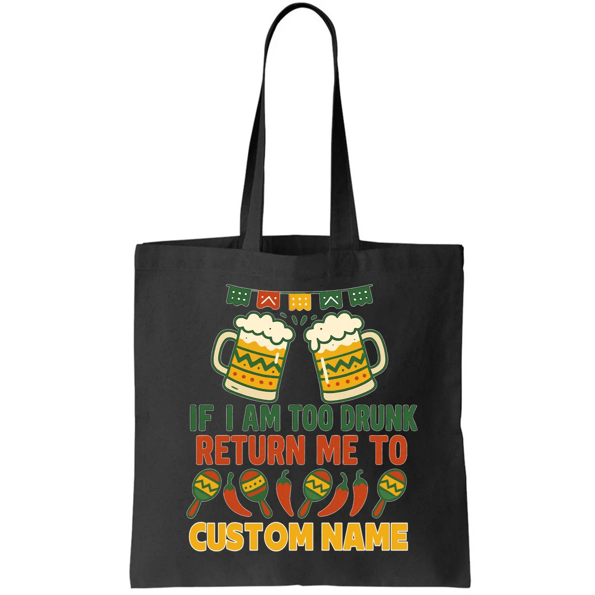 If I Am Too Drunk Return Me To Funny Cinco De Mayo Tote Bag - Front