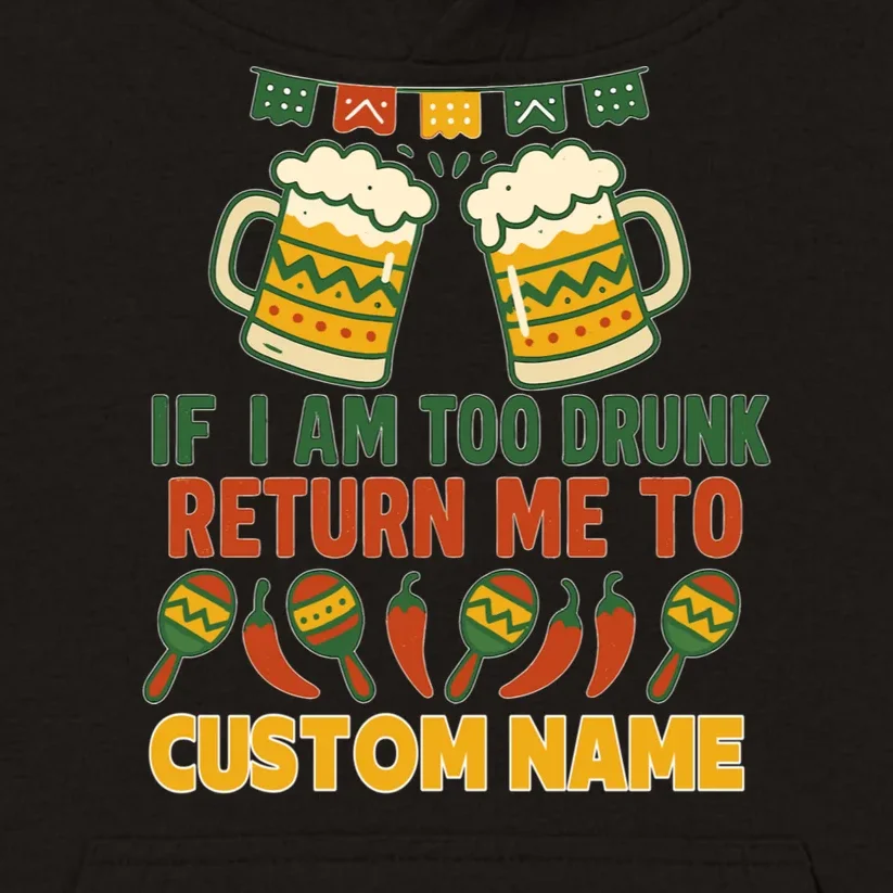 If I Am Too Drunk Return Me To Funny Cinco De Mayo Kids Hoodie - Front - Close-up