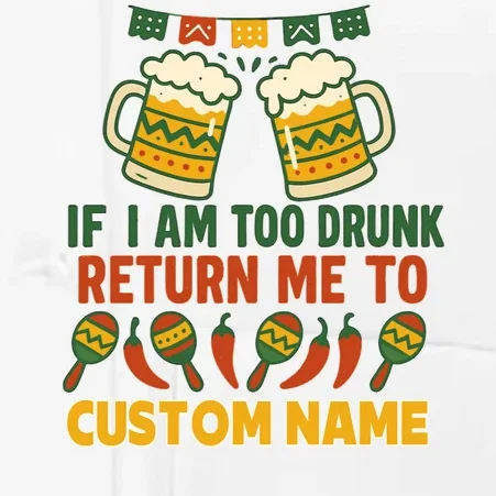If I Am Too Drunk Return Me To Funny Cinco De Mayo Men's Chef Coat - Front - Close-up