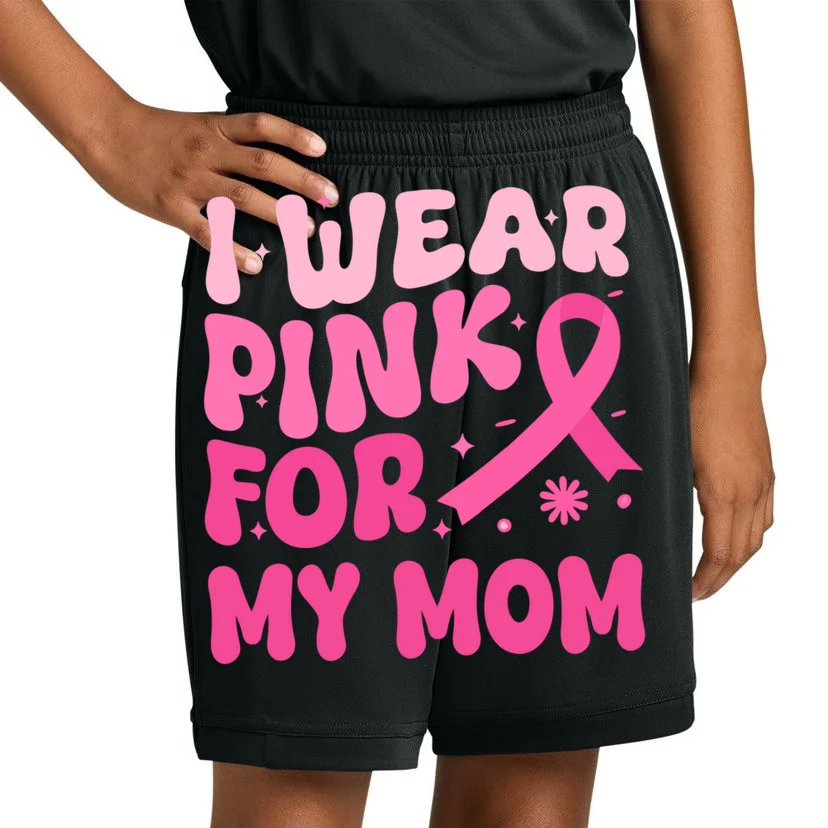 I Wear Pink For Personalized Breast Cancer Awareness Kids Shorts - Front 1