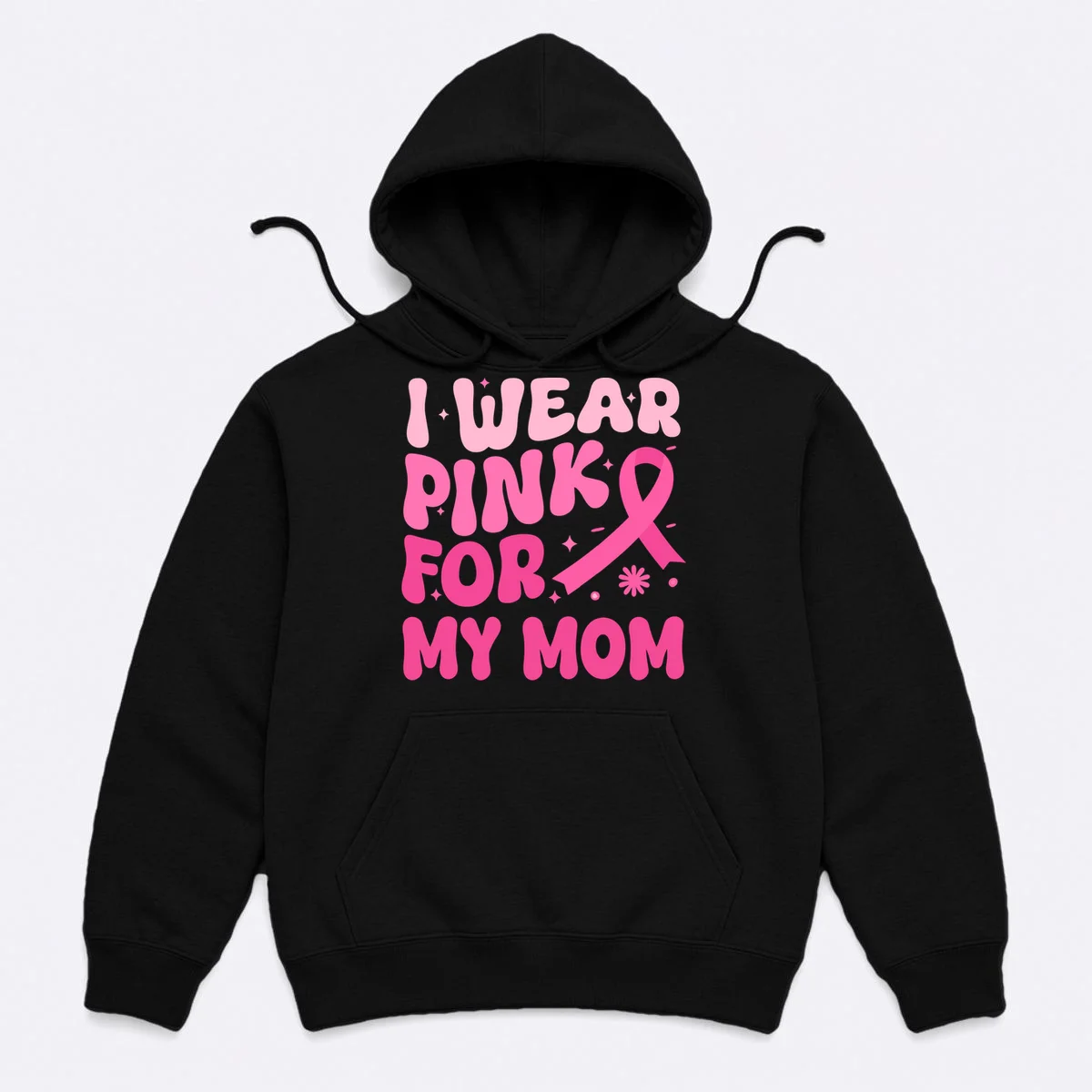 I Wear Pink For Personalized Breast Cancer Awareness Hoodie - Front