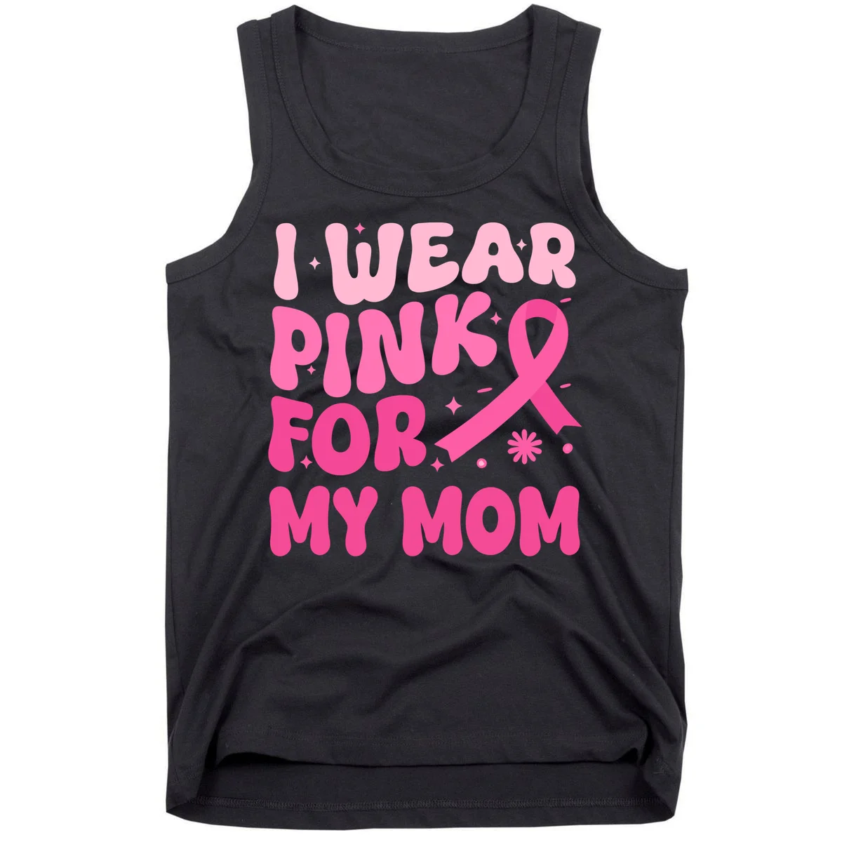 I Wear Pink For Personalized Breast Cancer Awareness Tank Top - Front