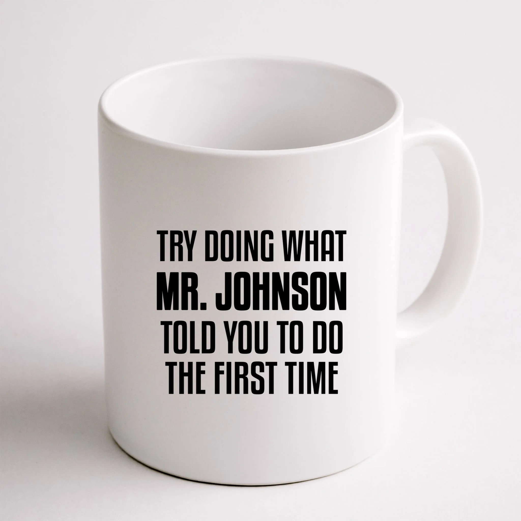 If At First You Don't Succeed Funny Personalized Name Coffee Mug - Back