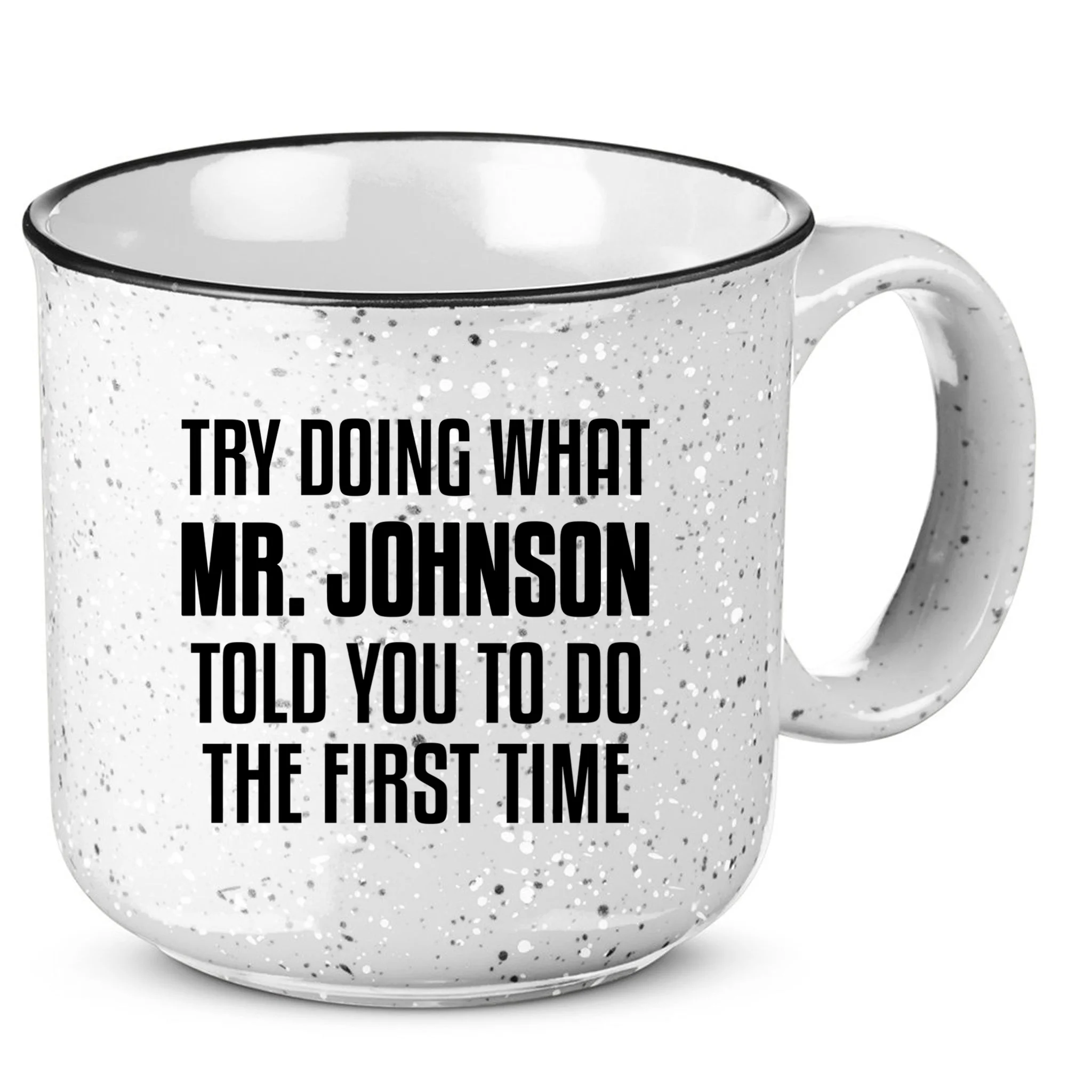 If At First You Don't Succeed Funny Personalized Name 15oz Mug - Back