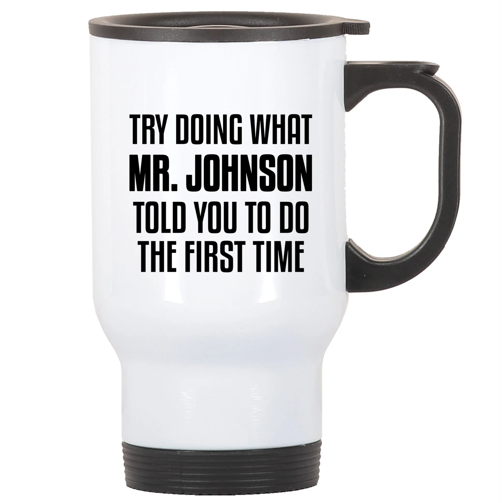 If At First You Don't Succeed Funny Personalized Name Mug - Back