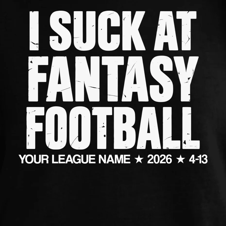 I Suck At Fantasy Personalized Fantasy Football Comfort Colors Unisex T-Shirt - Front - Close-up