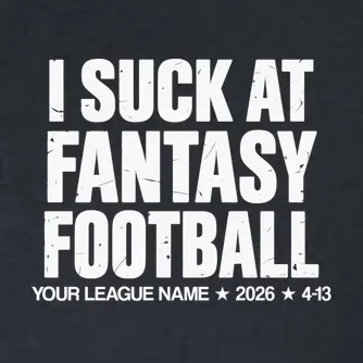 I Suck At Fantasy Personalized Fantasy Football Men's Polo - Front - Close-up