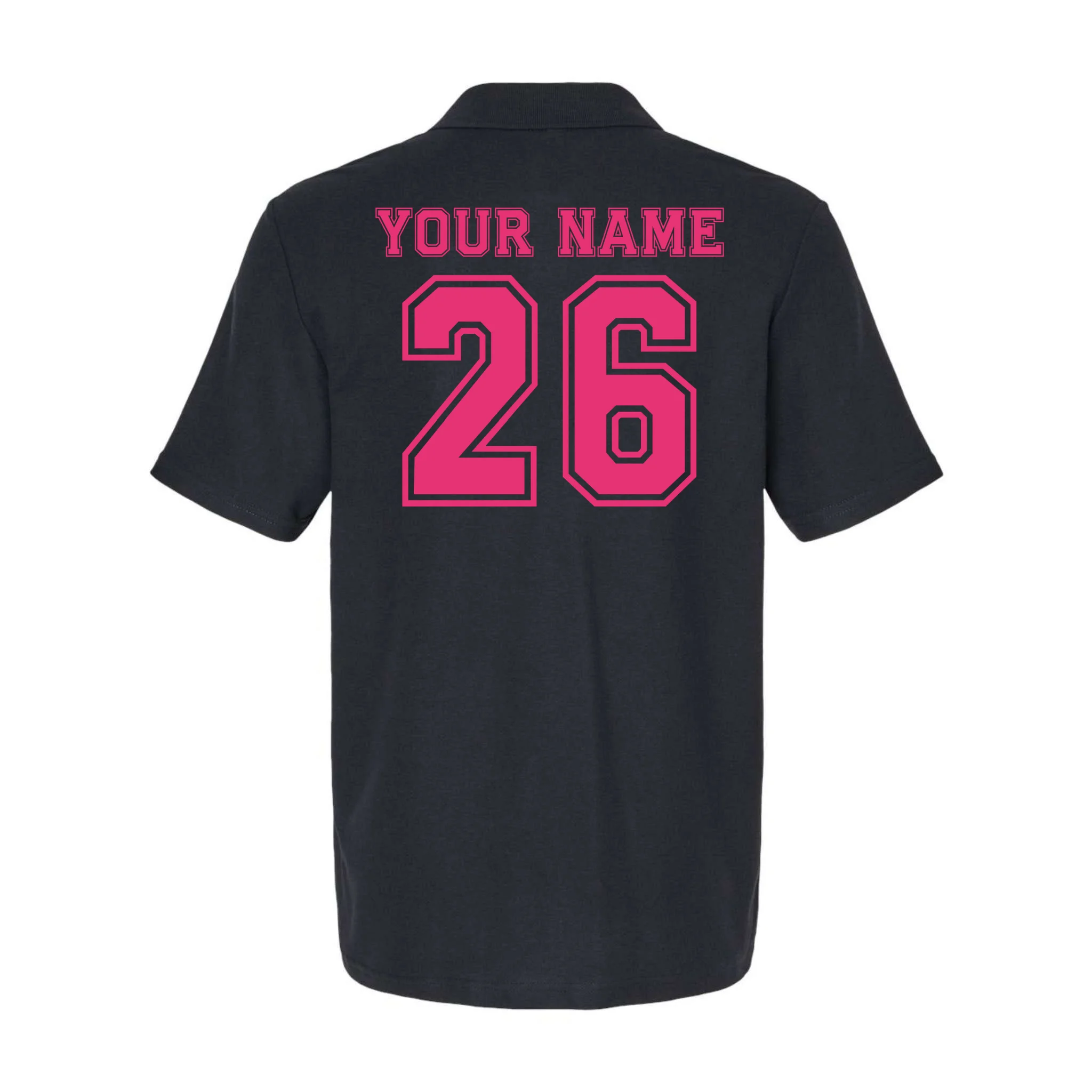 I Suck At Fantasy Bikini Funny Personalized Fantasy Football Polo Shirt - Back