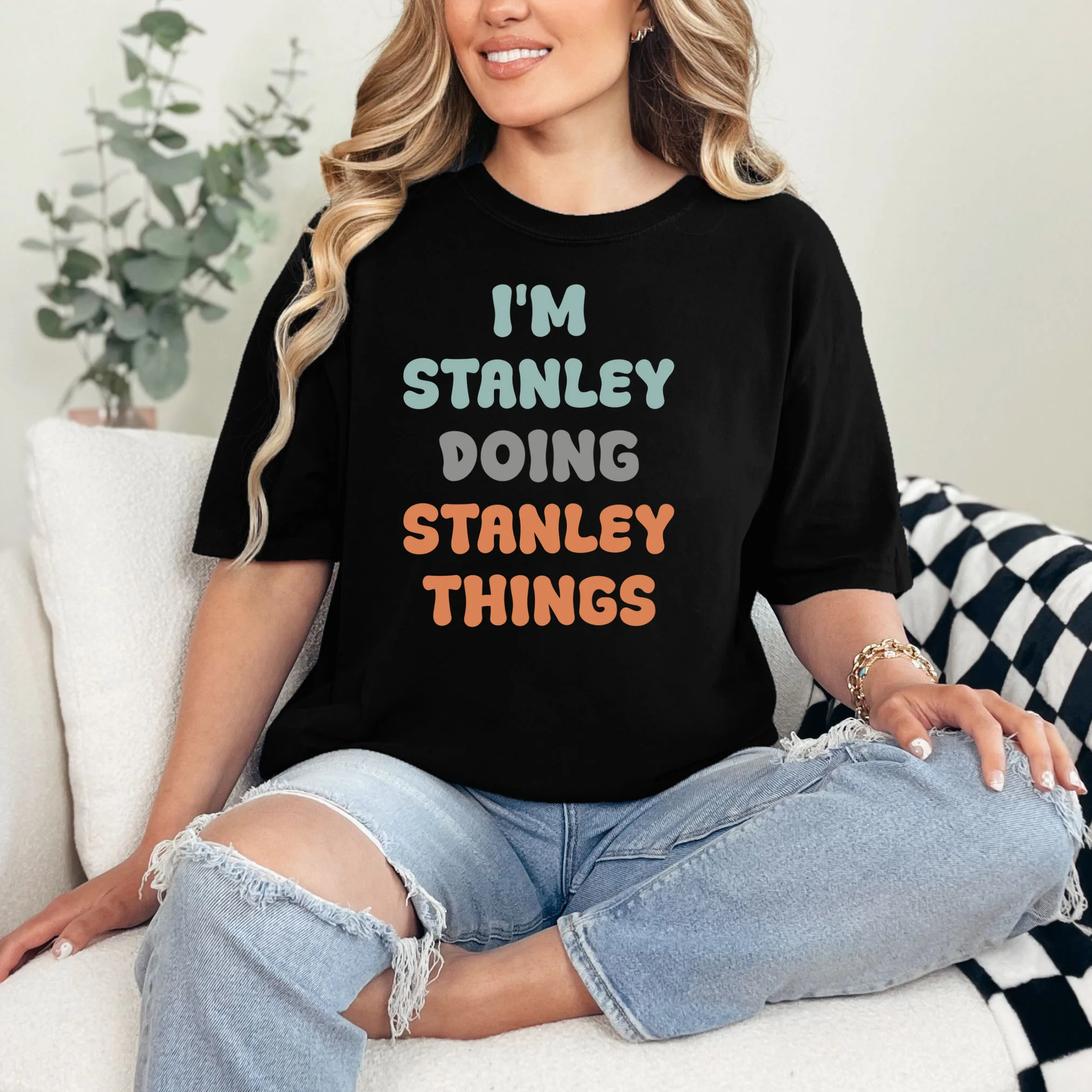 I'm Custom Name Doing Custom Name Things Cute T-Shirt - Front 1