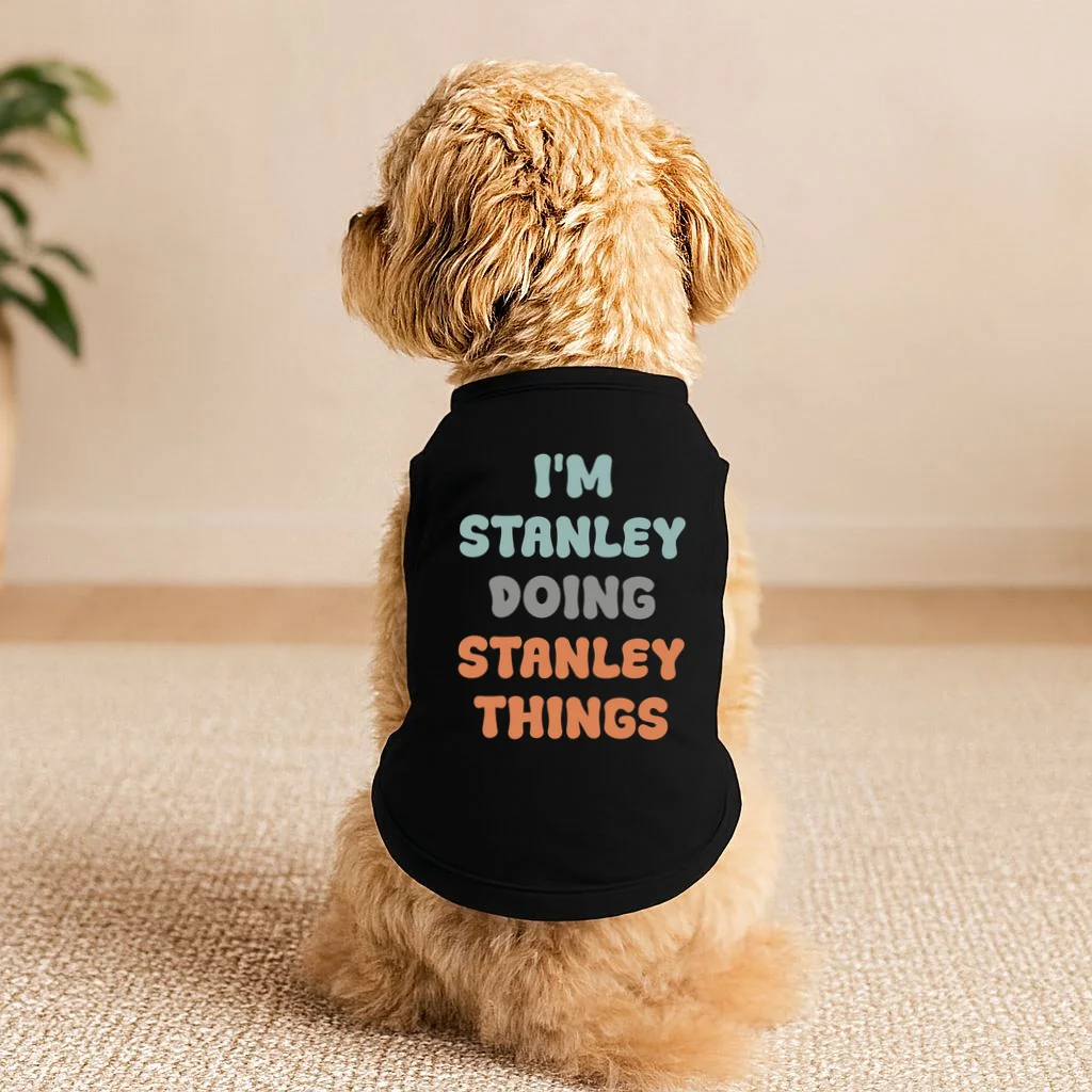 I'm Custom Name Doing Custom Name Things Cute Doggie Tank - Front 1