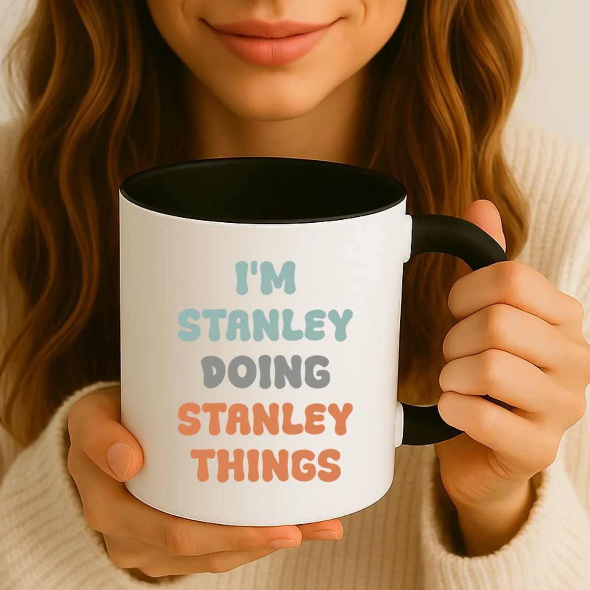 I'm Custom Name Doing Custom Name Things Cute Coffee Mug - Front 2
